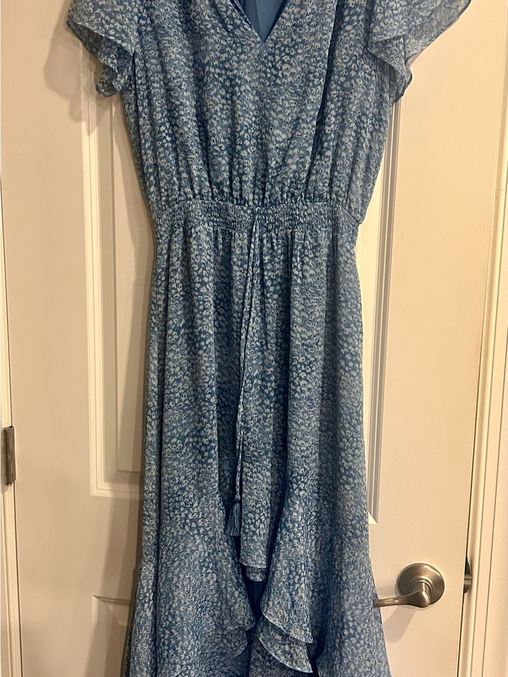 lovestitch Blue Floral High-Low Ruffle Dress - Picture 2 of 6